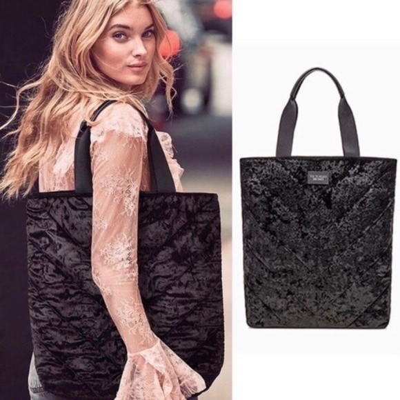 Victoria's Secret Quilted Velvet Tote Bag - Picture 1 of 13
